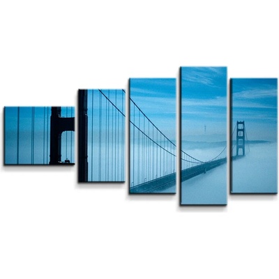 Sablio Obraz - 5-dílný Golden Gate 3 - 100x60 cm