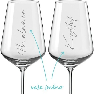 Personalizované sklenice na víno Calligraphy 2 ks
