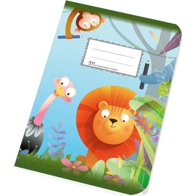 Papírny Brno Školní sešit Školáček 511 A5 linkovaný 20 mm s 2 pomocnými linkami