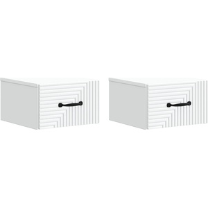 vidaXL Спален шкаф с монтаж на стена 2 бр. Бяло 34, 5 x 33 x 20 см (898596)