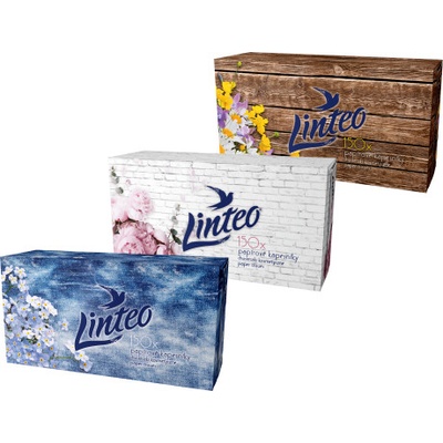 Linteo papierové vreckovky 2-vrstvové biela 150 ks