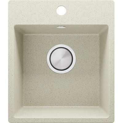 Твоят Стил Бежова кухненска гранитна мивка Рига Easy 380 x 440 mm