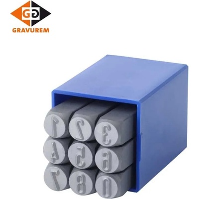 GRAVUREM Цифри за набиване комплект Gravurem, 5мм / Gravurem 01005000 / (Grvrm 01005000)