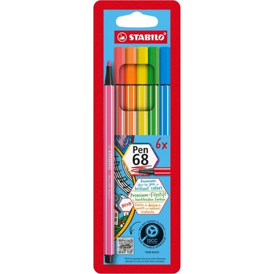 STABILO Pen 68 6 neónových farieb