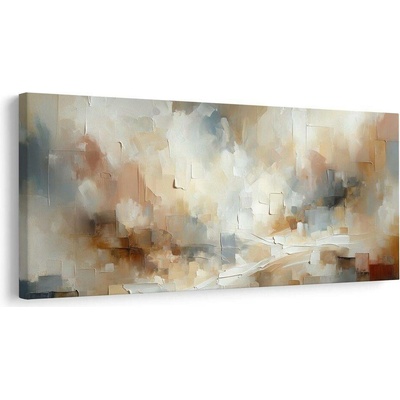 Obraz béžová abstraktní harmonie - 100x50