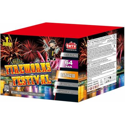 Ohňostroj Baterie výmetnic FIREWOR ks FESTIVAL 64 ran 6 1 TARRA pyrotechnik BAT6423O