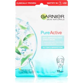 Garnier Skin Naturals Pure Active платнена маска с почистващ ефект 28 гр