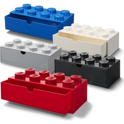 LEGO® stolové box 8 so zásuvkou 31,6 x 15,8 x 11,3 cm sivá