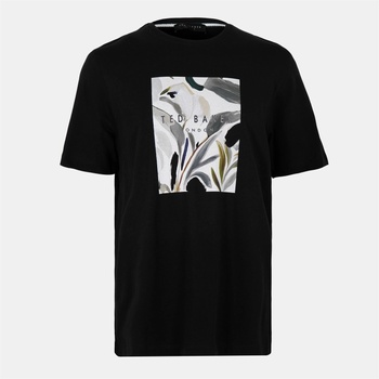 Ted Baker Тениска Ted Baker Men's Box Print Cotton Short Sleeve Crew Neck T-Shirt - Black