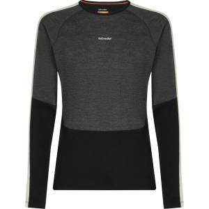 Icebreaker Мъжко мериносово термобельо Icebreaker Merino 200 Oasis+ L/S Crewe Merino base layer - Black / Jet Heather / Undyed / CB - размер XXL (015-2292-0215)