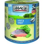 MAC's Mac’s Dog Adult, консерва за пораснали кучета, БЕЗ ЗЪРНО, със сьомга и спанак (мин. 70% месо), 400 гр - Германия - 921VE