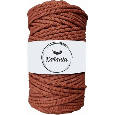 Bavlnená šnúra KaFanta 5 mm - tehlová