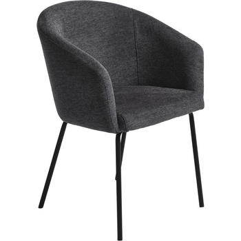 Unique Furniture Тъмносив тапициран трапезен стол с подлакътници Easton - Unique Furniture (34690001)