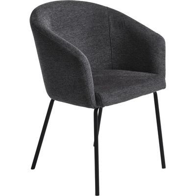 Unique Furniture Тъмносив тапициран трапезен стол с подлакътници Easton - Unique Furniture (34690001)