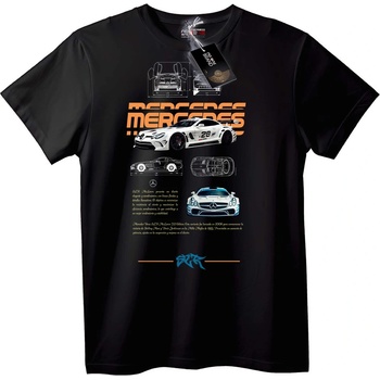 NOONEBRAND Тениска Дизайн Mercedes SLS AMG - M, White
