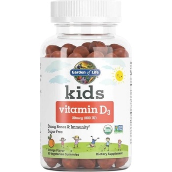 Garden of Life Kids Vitamin D3 [60 желирани бонбони] Портокал