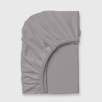 Image 1 of Дилиос Долен чаршаф с ластик 200/200/25 см сив 100% памук