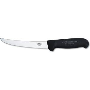 Victorinox Нож за обезкостяване Victorinox Fibrox 5.6503. 15, 15 см, неръждаема стомана, извито острие, черен (5.6503.15)