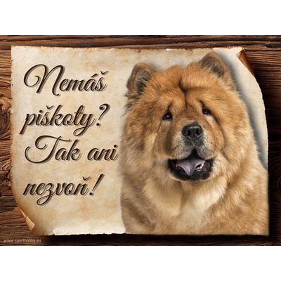 Sport hobby Cedulka Čau čau Piškoty CP283 20 x 15 cm