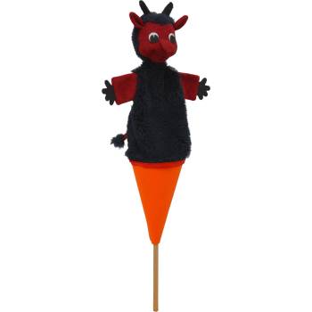Image 1 of Moravská ústředna Brno Moravská - Кукла за куклен театър с конус и дървена пръчка Дявол, 37 см