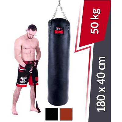 Ring Sport Boxerské vrece Premium z pravej kože 180x40 cm 50 Kg