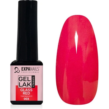 Expa-nails expanails uv/led gel lak glass red - transparent 5 ml