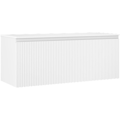 Mexen Rivel шкафче за баня под мивка 120 см с плот, 1 чекмедже, ребристо, бяло (91A20-12047-1-BFC01)