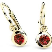 Cutie Jewellery zlaté detské náušnice C1537-10-X-1 fialová