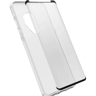 OtterBox Clearly Protected Skin With Alpha Glass - тънък силиконов кейс и стъклено защитно покритие за дисплея на Samsung Galaxy S9 Plus (прозрачен)