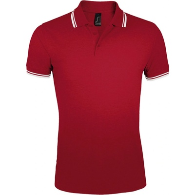 Soľs Pasadena pánske polo triko red white