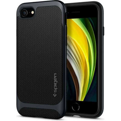 Spigen Neo Hybrid Case - хибриден кейс с висока степен на защита за iPhone SE (2020), iPhone 8, iPhone 7 (тъмносив)