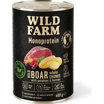 WILD FARM Монопротеинова храна за кучета Wild Boar 400g хипоалергенна храна за кучета