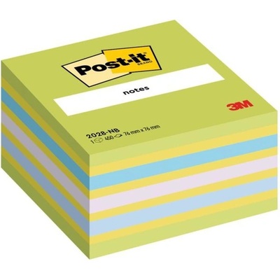 POST-IT Bloček kocka Post-it 76x76 neónová zelená mix (MM202820)