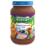 Bebelan Млечна каша Bebelan Puree - Ябълки и сини сливи с елда, 190 g (5794) - baby