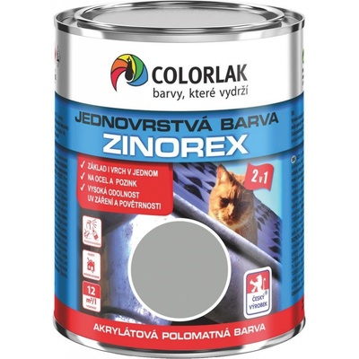 Colorlak Zinorex S2211 Základní antikorozní barva 2 v 1 3,5L polomat hliník bílý