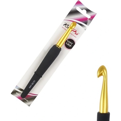 KnitPro Aluminium zlatý hliníkový háčik s rúčkou 10mm