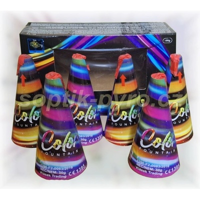 fontána Vulkán 100 colour balení 6 kusů