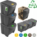 Prosperplast SORTIBOX Sada 3 odpadkových košov 3 x 25 l, šedý kameň IKWB25S3