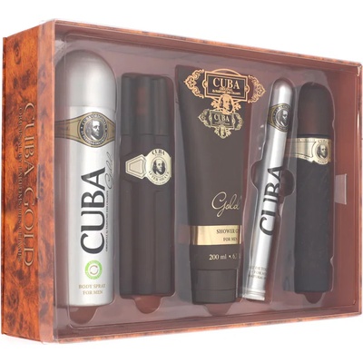 Cuba Gold Подаръчен комплект EDT 100 ml + афтършейв 100 ml + душ гел 200 ml + дезодорант 200 ml + ED