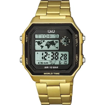 Q&Q Мъжки дигитален часовник Q&Q World Time - M196J007Y (M196J007Y)