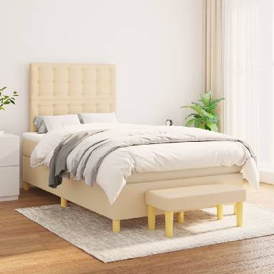 vidaXL 3137464 Boxspring s matrací textil / Barva krémová