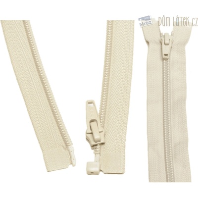 YKK Zips špirálový deliteľný smotanový 60 cm