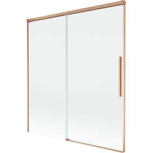 Mexen Rox разтегателна вана 2-крила 150 x 150 см, прозрачна, матирана мед (8C9-150-001-65-00)