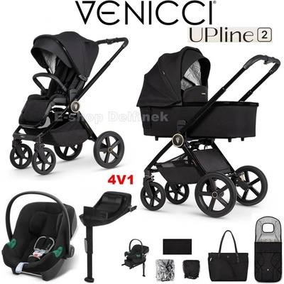 Venicci Tinum UPline 2 + Cybex Aton B2 se základnou 2025 All Black
