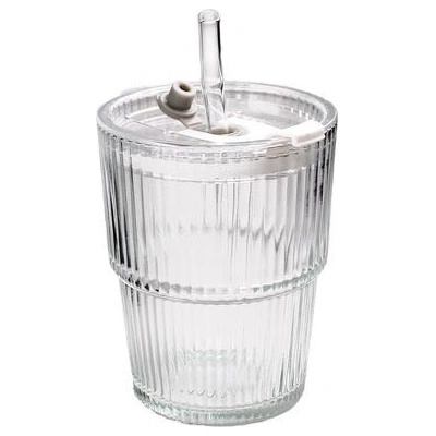 TORO Sklenice s brčkem 320 ml – Zboží Dáma