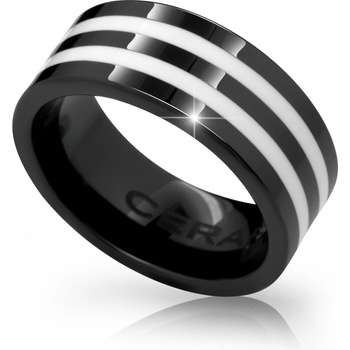 Cerafi Keramický prsteň ZEBRANO 115