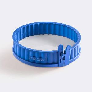 coox 18 см синя силиконова форма за киш с порцеланова основа coox