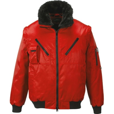 Portwest PJ10 Pilotná bomber bunda červená