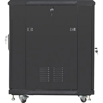 Lanberg rack cabinet 19" free-standing 15U/600x800 (flat pack) black (FF01-6815-12B)