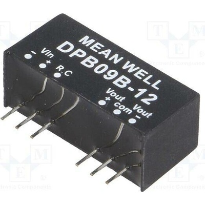 MEAN WELL DPB09B-12 Měnič: DC/DC; 9W; Uvst: 18÷36VDC; Uvýst: 12VDC; Uvýst2: -12VDC; SIP8